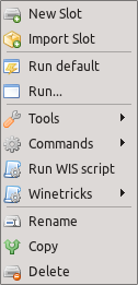 Slot menu