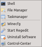 Tools submenu of slot menu